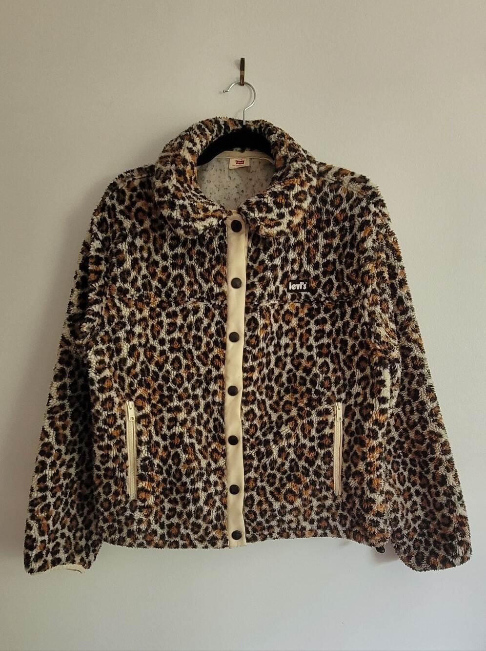 Levi's Women's Leopard Faux Sherpa Jacket